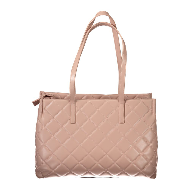 Pink polyethylene handbag-null