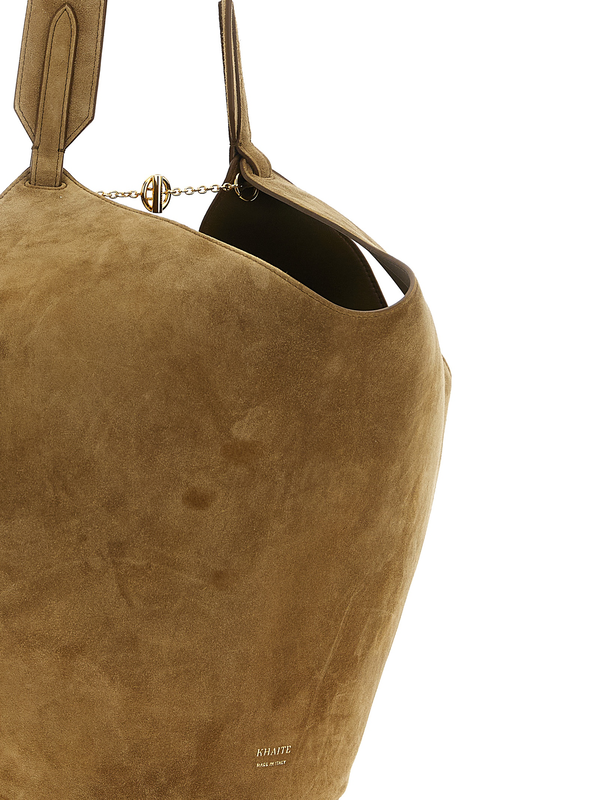 Brown calfskin tote bag-null