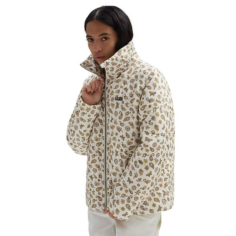 Vans womens foundry print puff jacket-null