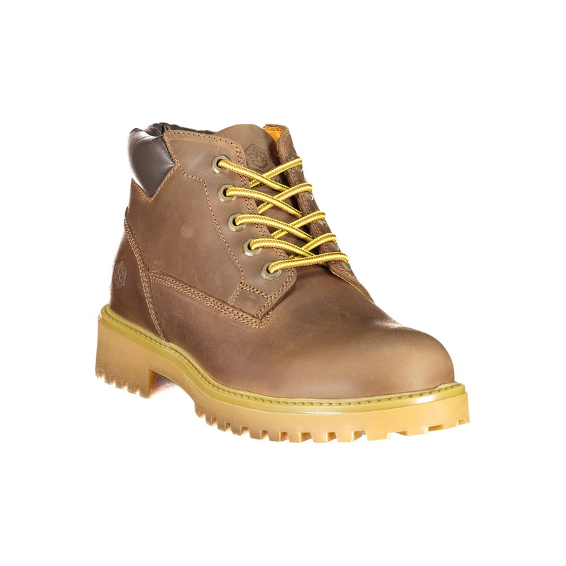 Marrone leather men's sneaker-null
