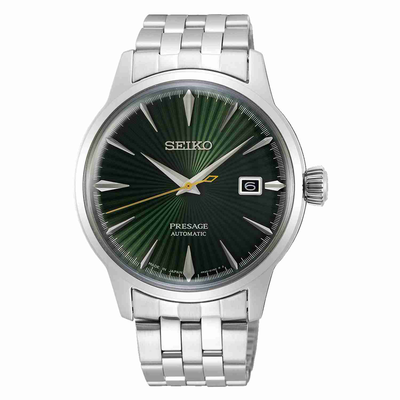 Seiko presage cocktail 'mockingbird' 40.5mm mens watch mpn: srpe15j1, Green, medium