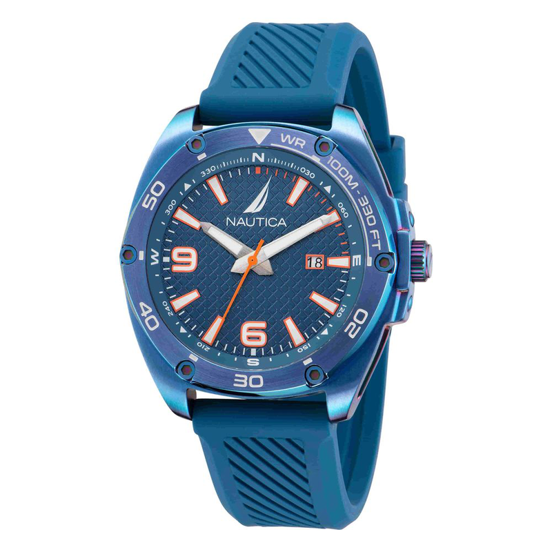 Blue synthetic sport watch-null