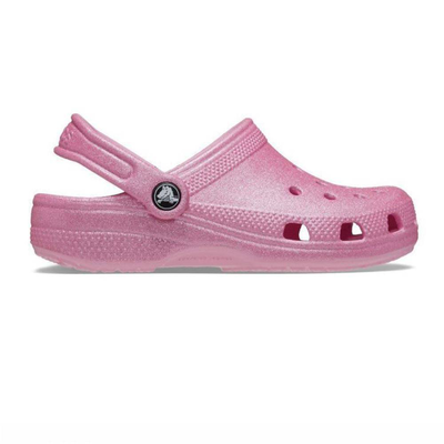 Kids' classic glitter clog, Pink, medium