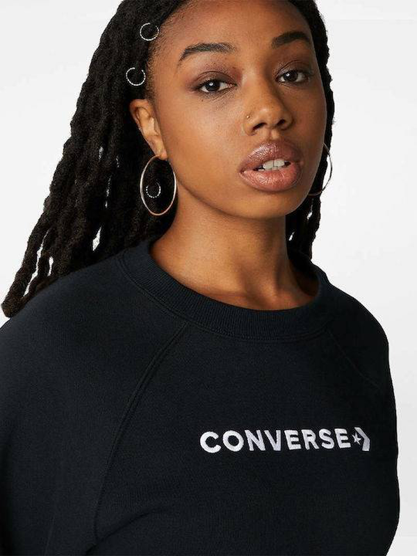 Womens wordmark fleece crew image number null