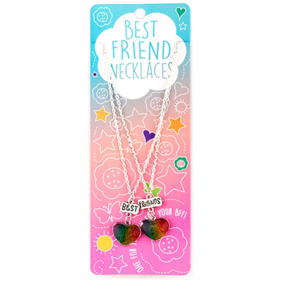 Best friend necklaces bf multicolor split heart 14482386, Rainbow, medium