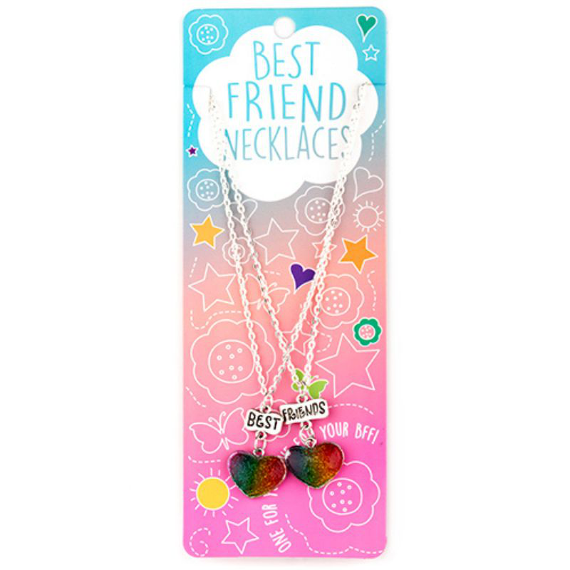 Best friend necklaces bf multicolor split heart 14482386-null