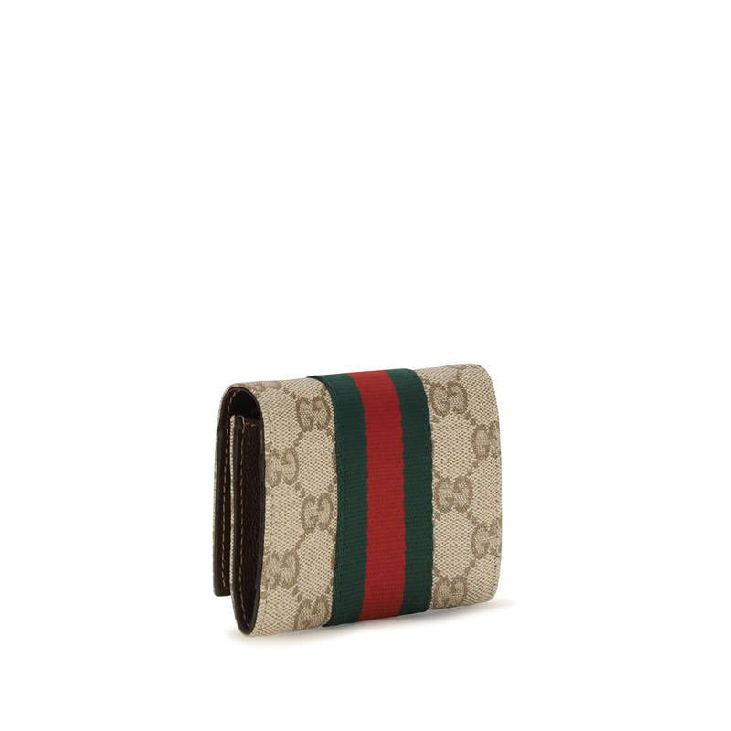 Beige cotton wallet-null