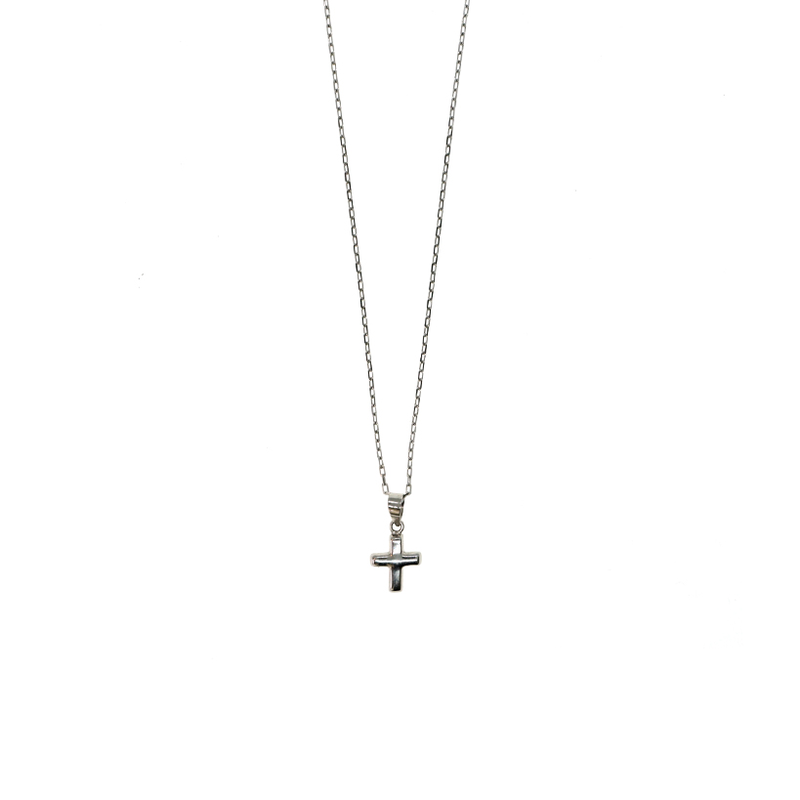 White gold cross - 9ct gold - 45 cm-null