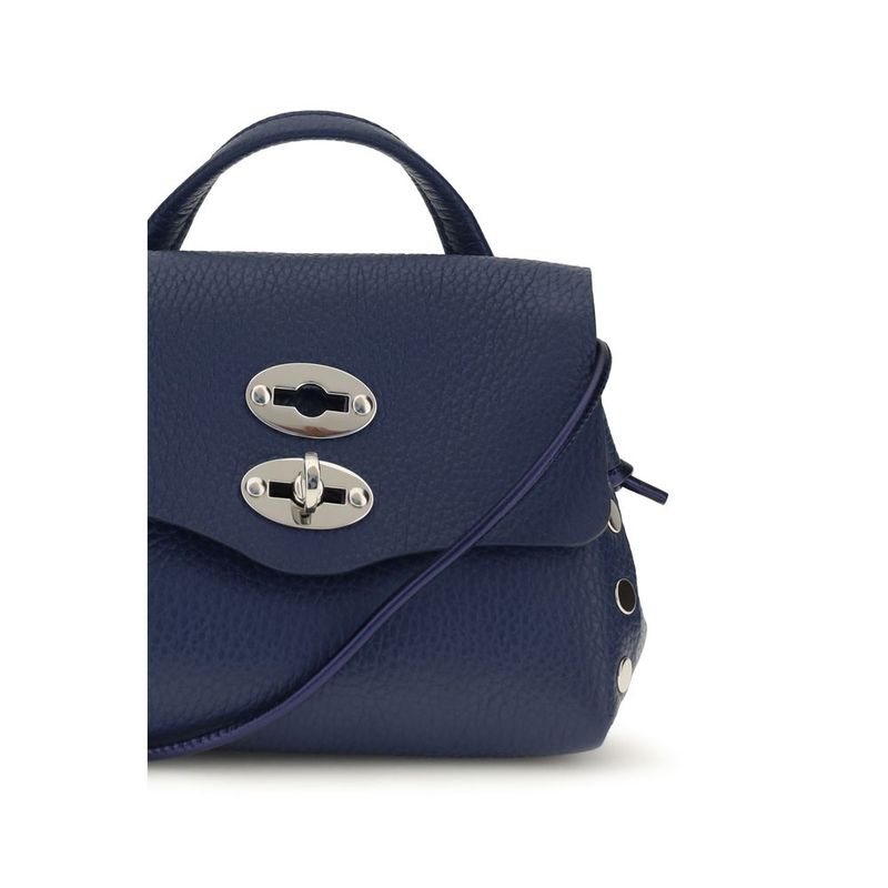 Blue calf leather bos taurus shoulder bag-null