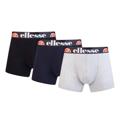 Ellesse heritage core millaro 6 pack fashion trunks, Black / Navy, medium