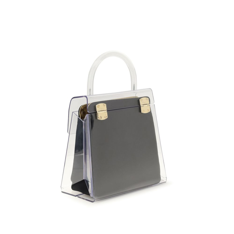 Black pvc handbag-null