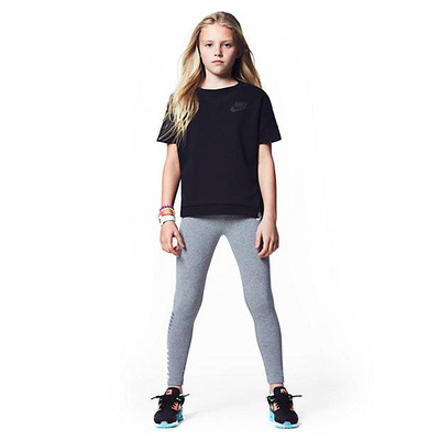 Girls sportswear tight leg-a-see, Heather, medium