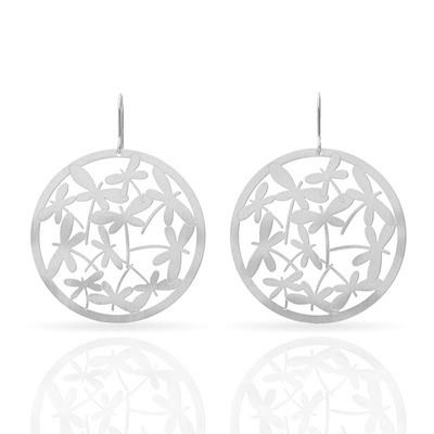 Dragon-fly silver earring, , medium