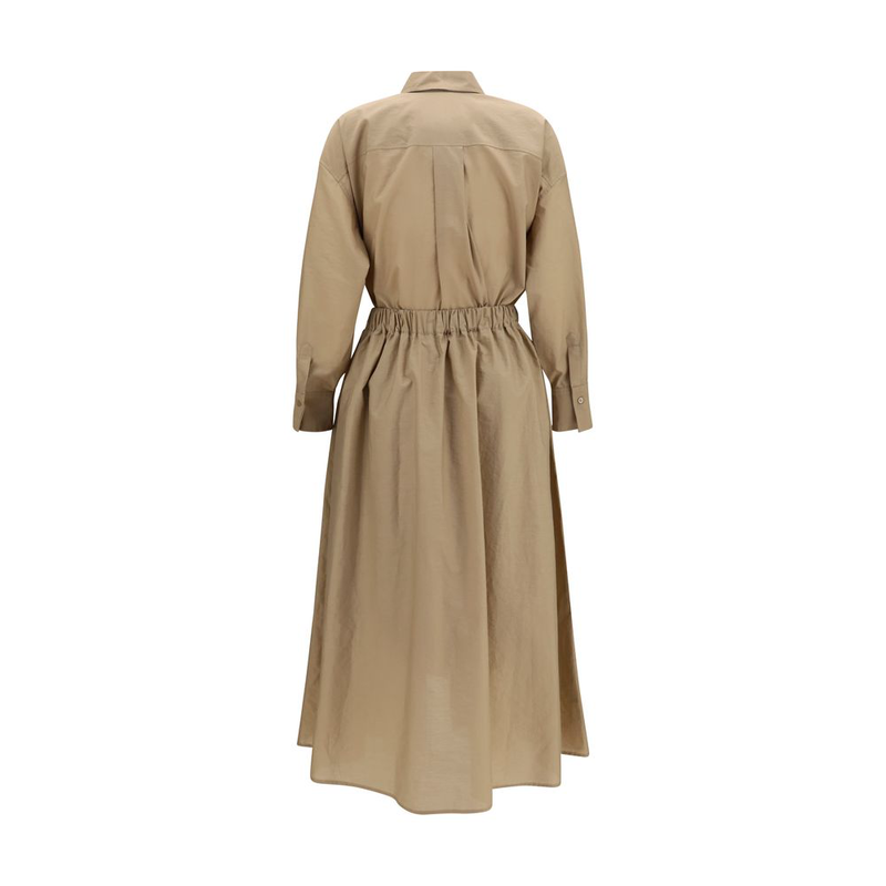 Beige cotton casual dress-null