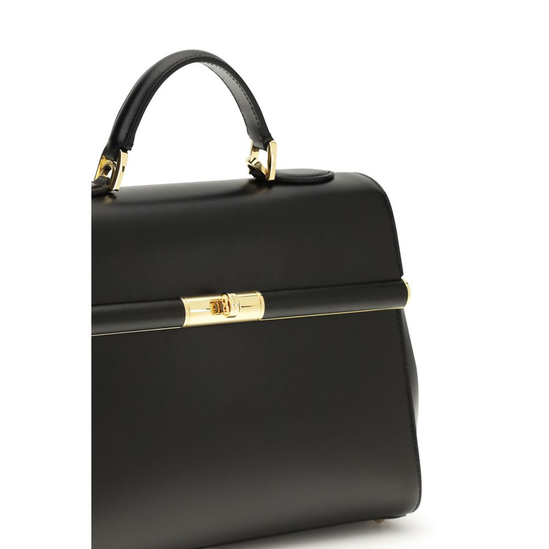 Black calf leather bos taurus shoulder bag-null