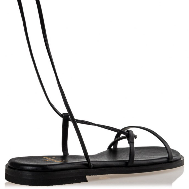 Flat wired sandals designed by mairiboo - black-null