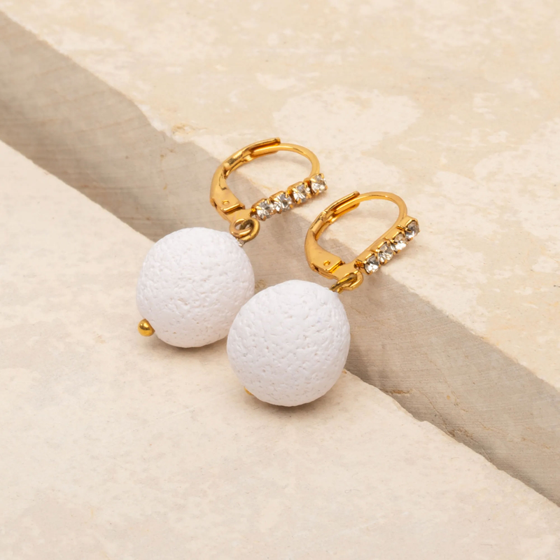 Hoop rhinestone earrings-null