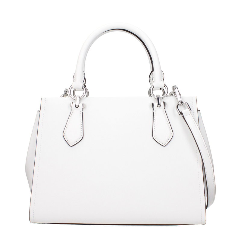 White leather handbag-null