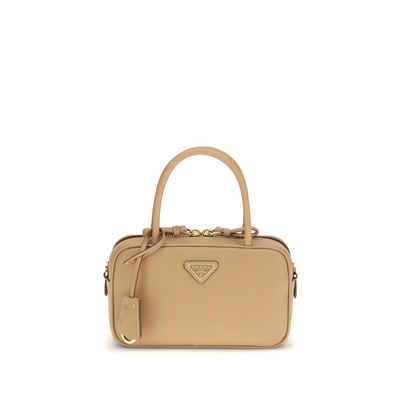 Beige calf leather bos taurus handbag, Beige, medium