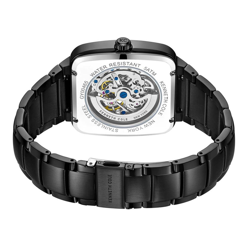 Black stainless steel dress watch-null