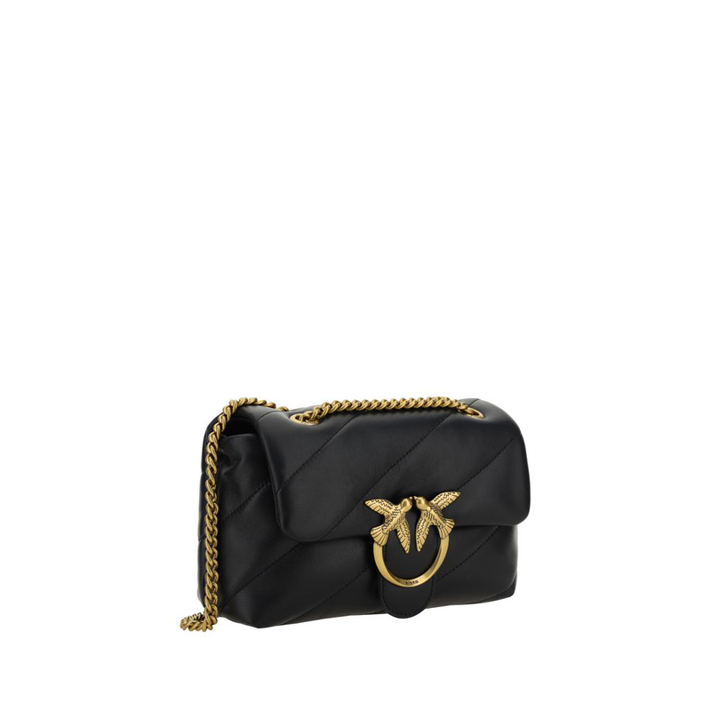 Black calf leather bos taurus shoulder bag-null