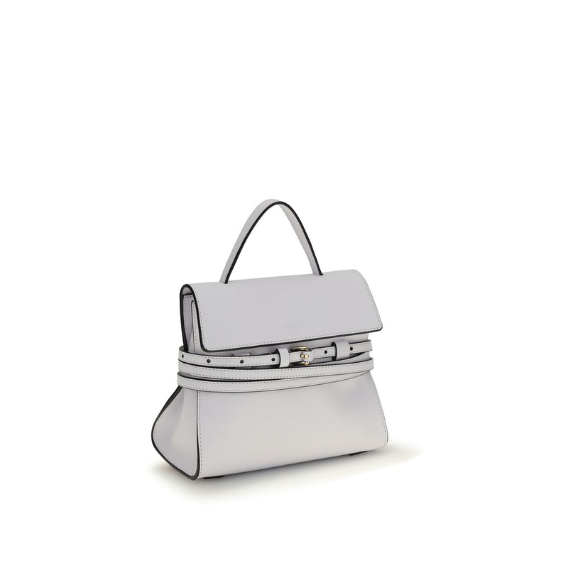 White calf leather bos taurus handbag-null