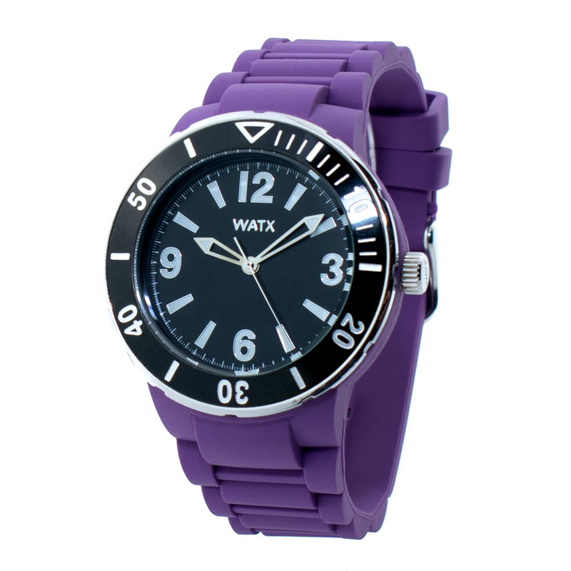Purple rubber sport watch-null