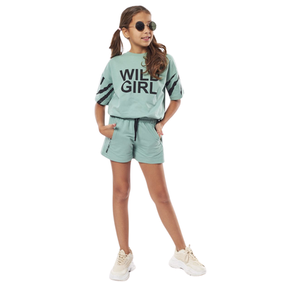 Ebita girl short set mint 238023, Mint, medium