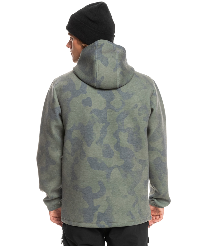 Quiksilver men shredder - technical half zip hoodie snow  (e-null