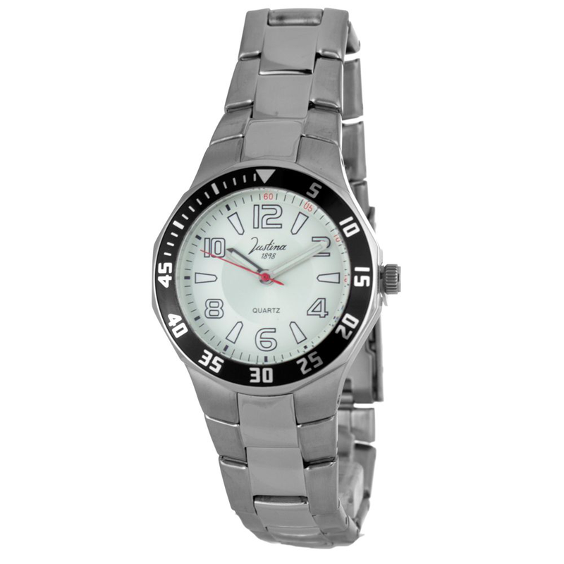Silver stainless steel dress watch-null