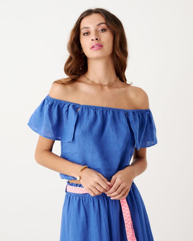 Crop top linen-null