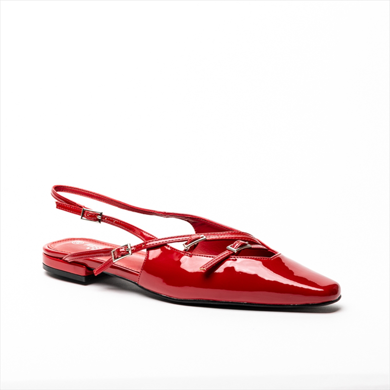 Miss belgini flat slingbacks with buckles image number null