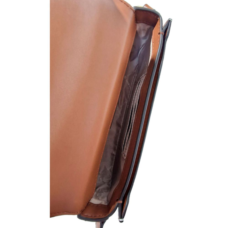 Beige leather crossbody bag-null