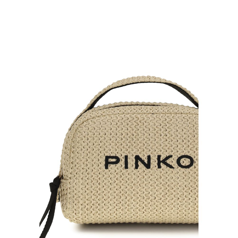 Beige raffia wallet-null