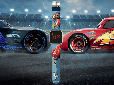 Disney kid watch mod. Cars - led watch