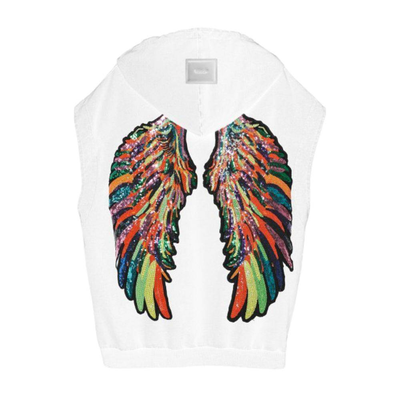 Mwm wings vest, White / Multicolor, medium