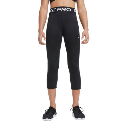 Pro girls Dri-FIT capri-leggings, Black / White, medium