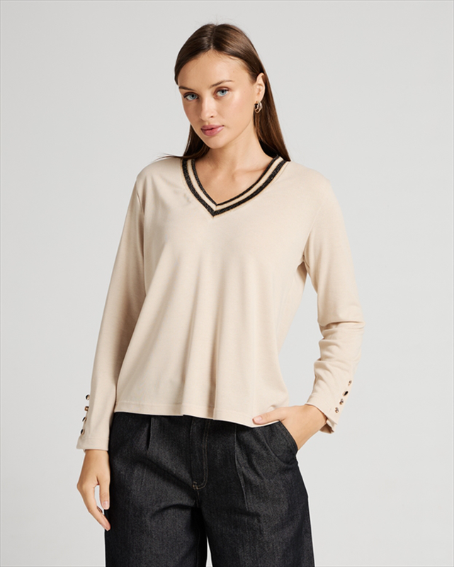 Knitted v neck-null