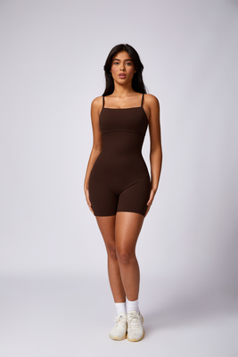 Amor short jumpsuit with deep-v back