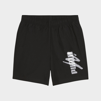 Ess+ logo lab woven shorts, Black, medium