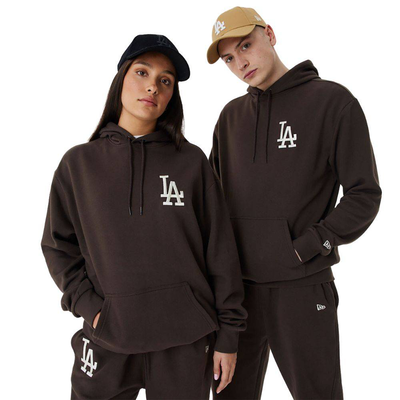 New era league essntls oversized hoody la dodgers, Brown, medium