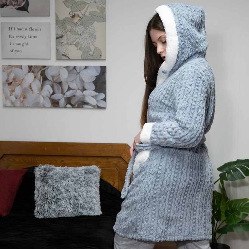 Velvet thick robe #yj419-null