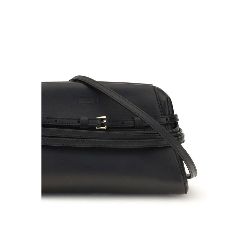 Black goatskin clutch bag-null