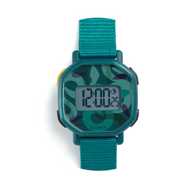 Green volute digital watch