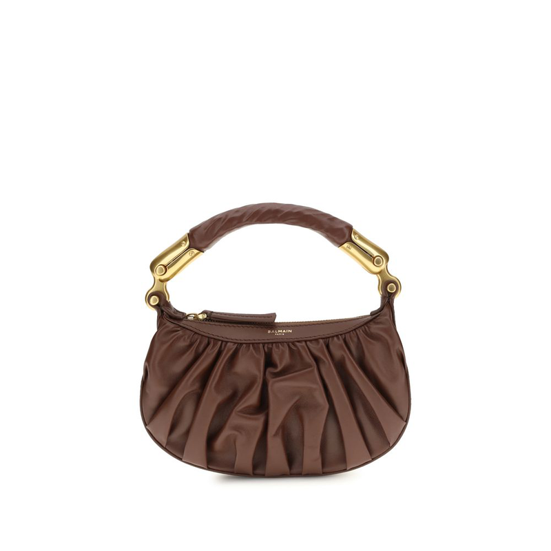 Brown calf leather bos taurus shoulder bag-null