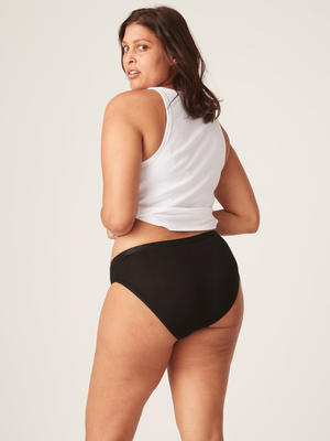 Classic bikini light-moderate, Black, medium