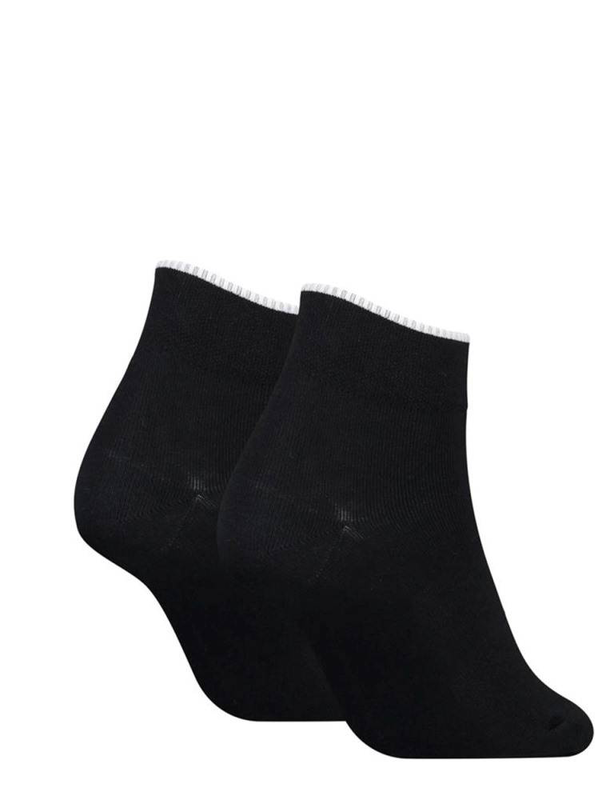 Women placed logo short 2-pairs socks-null