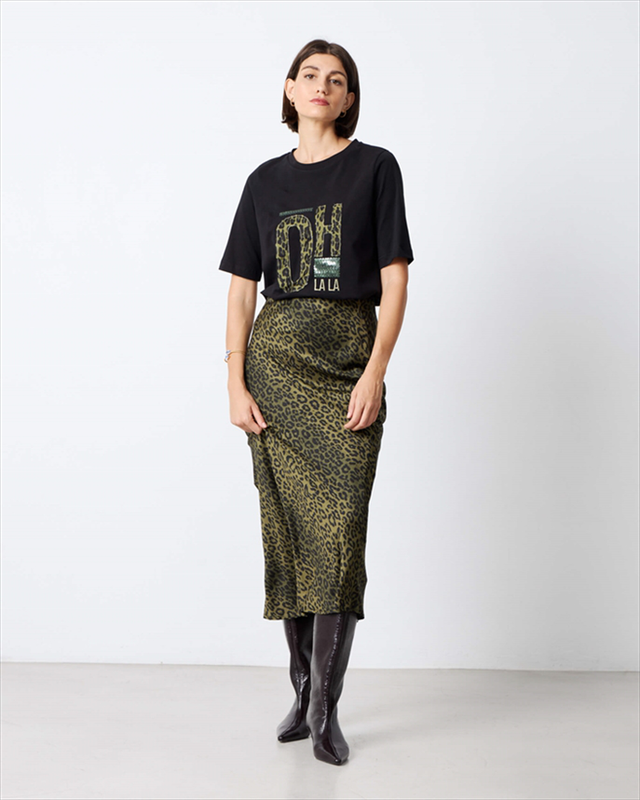 Skirt long animal print image number null