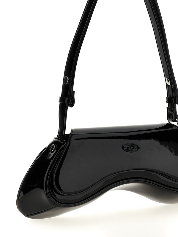 Black polyethylene shoulder bag-null
