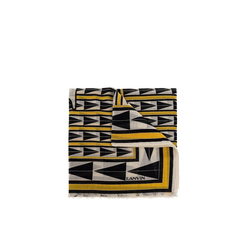 Bicolor wool scarf-null